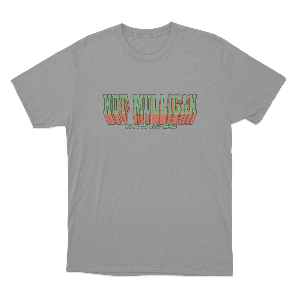 Hot Mulligan Varsity Unisex T Shirt Grey Hot Mulligan Varsity Unisex T Shirt Grey