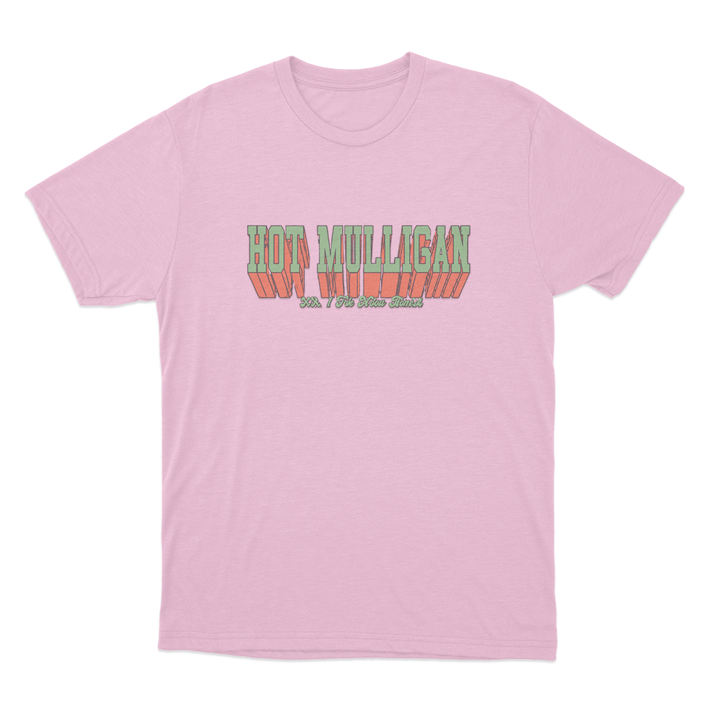 Hot Mulligan Varsity Unisex T Shirt Pink Hot Mulligan Varsity Unisex T Shirt Pink