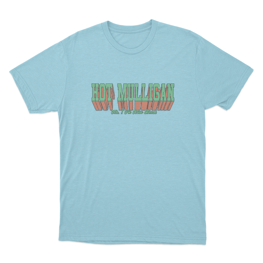 Hot Mulligan Varsity Unisex T Shirt Sky Blue Hot Mulligan Varsity Unisex T Shirt Sky Blue