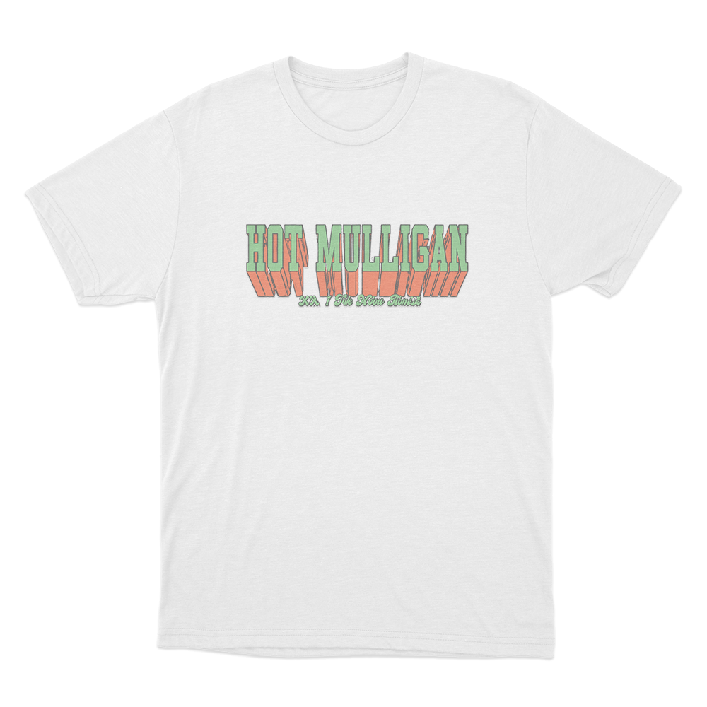 Hot Mulligan Varsity Unisex T Shirt White Hot Mulligan Varsity Unisex T Shirt White