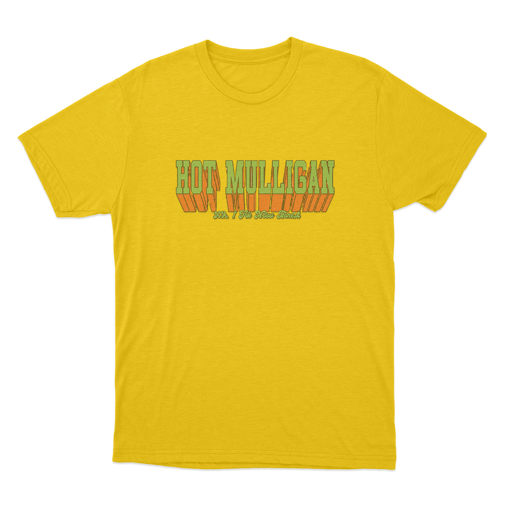 Hot Mulligan Varsity Unisex T Shirt Yellow Hot Mulligan Varsity Unisex T Shirt Yellow
